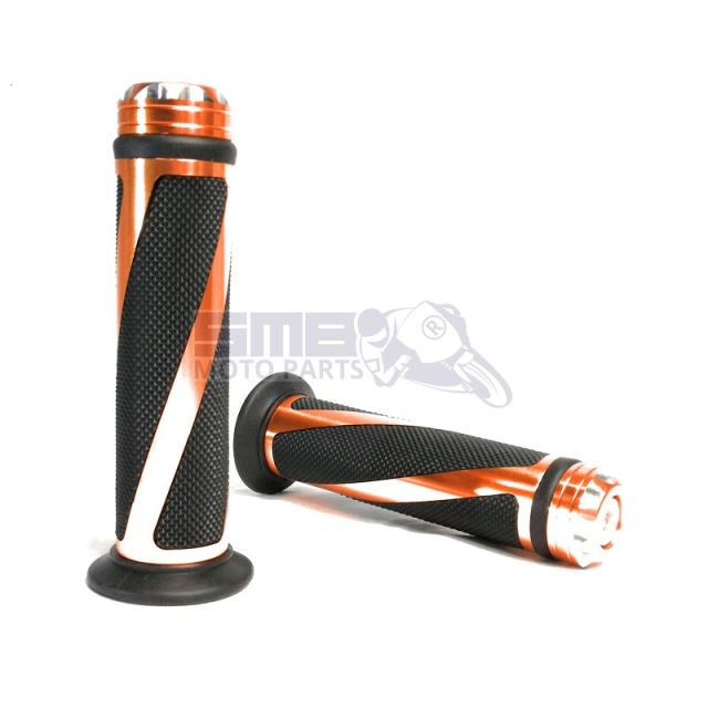 Paire poignées SMB MOTO PARTS SPIRAL Orange