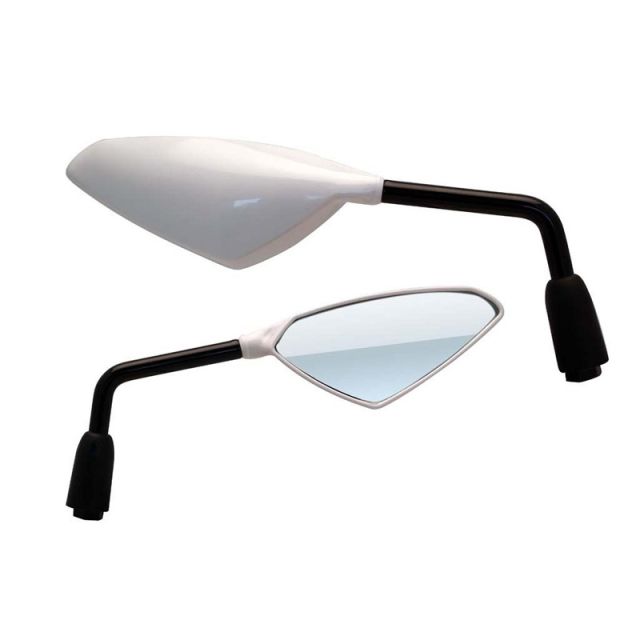 Rétroviseurs universels moto VPARTS WIND Blanc