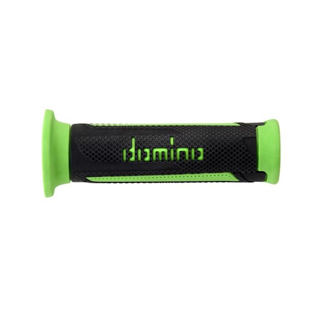 Revêtements poignées moto DOMINO A350 noir vert
