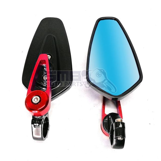 Paire rétroviseurs embouts guidon SMB MOTO PARTS RIDE Rouge