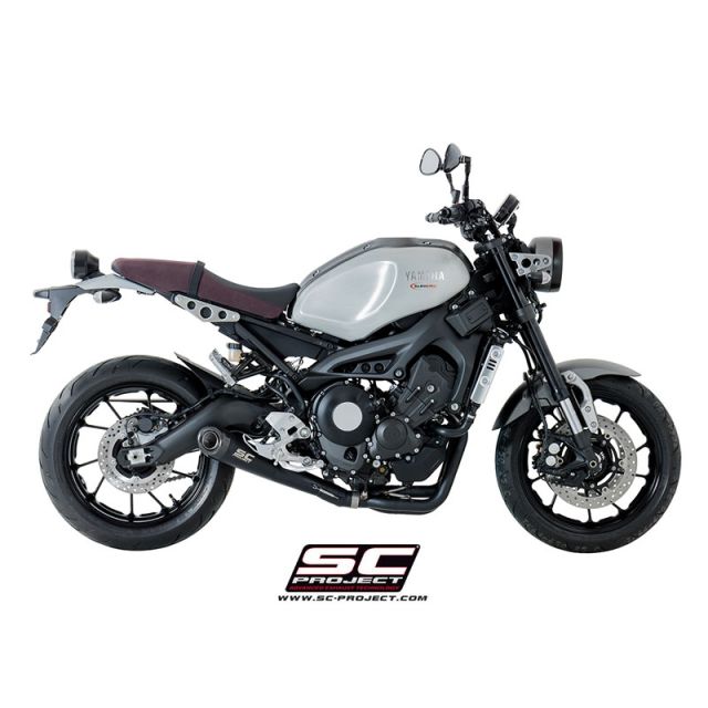 Silencieux ligne complète moto SC PROJECT CONIC Inox BLACK AMAHA MT09 TRACER 900 XSR 900