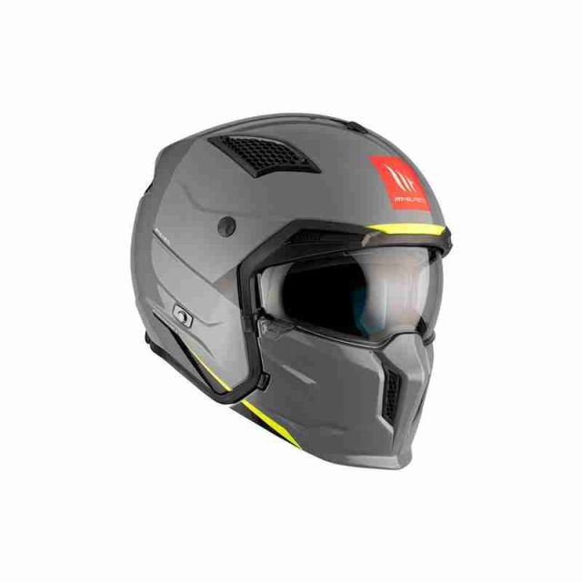 Casque jet moto MT HELMET STREETFIGHTER SV S SOLID A22 GLOSS GREY