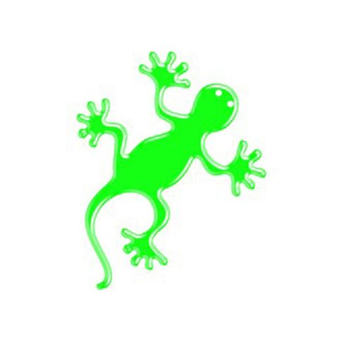 Label en 3D de forme LEZARD Vert Fluorescent