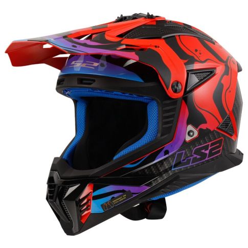 Casque cross LS2 MX708 FAST II Wash gloss Rouge