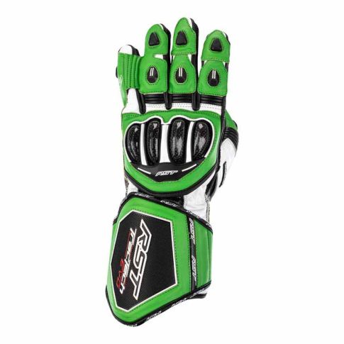Gants moto RST Tractech Evo 4 cuir Vert Noir