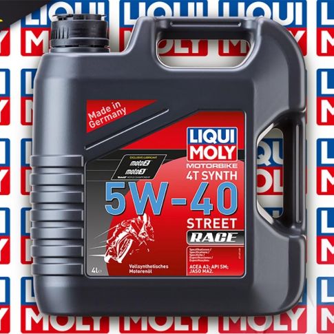 Huile moteur moto LIQUI MOLY Street Race 4T 5W40 100% synthèse 4L