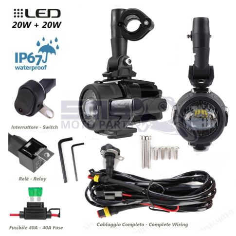 Kit phare additionnel Led SMB MOTO PARTS VISION 40w